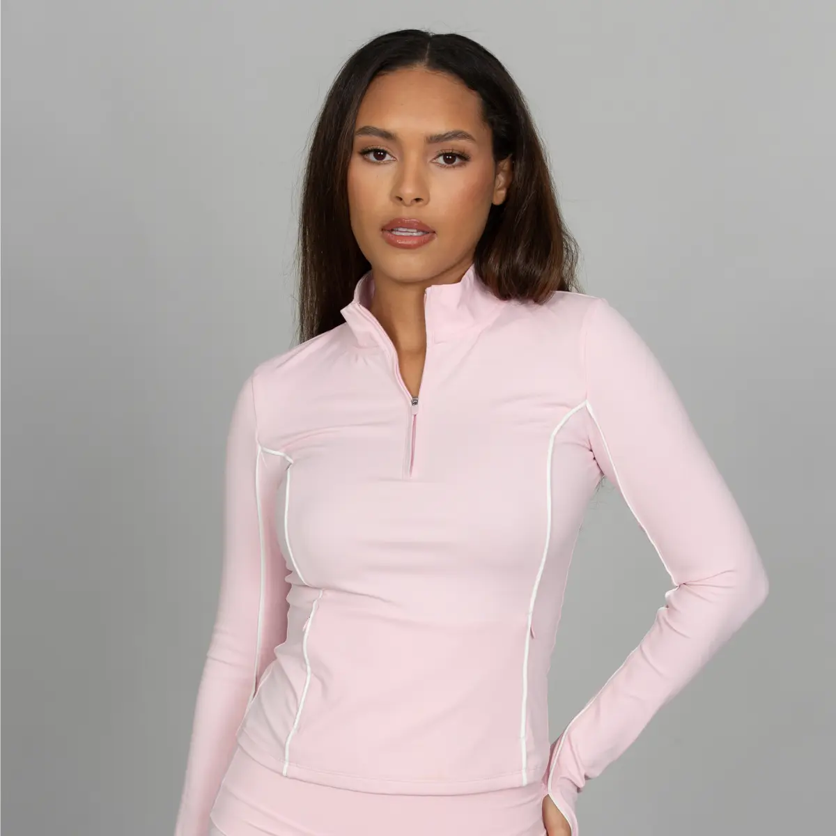 Ballet Pink Essential Half-Zip Jacket Coats Fit