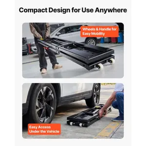 VEVOR Portable Car Lift, 9000 lbs Capacity, Heavy Duty Steel Truck Lift with 28 Max Height, 120V Power Unit, Wheels, 4 Rubber Pads 4 Lifting Columns for Cars, SUVs, Trucks, Home Garage or Shop Use