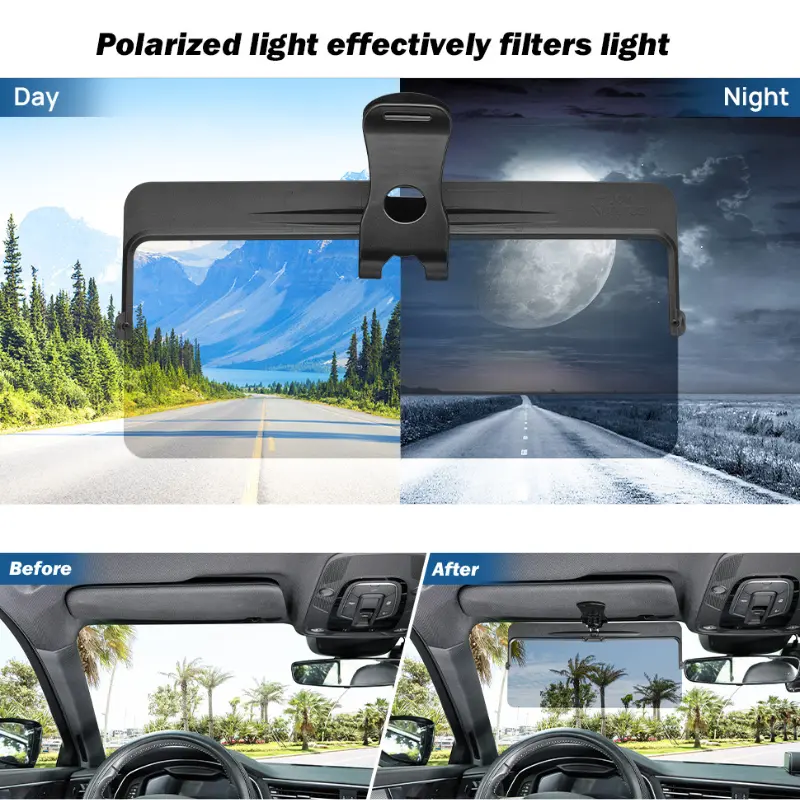 【Summer Survivals】Joytutus Universal Anti-Glare Polarized Car Sun Visor Extender with UV400 Protection 12.6 x 5 Lens Size Quick 5 Sec Install Safe Driving Windshield Shade for Car Inside tiktokshopspringglowup, Sunshade For Car Inside, Cars