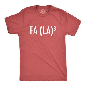 Mens FA (LA)8 T Shirt Funny Nerdy Math Christmas Carole Graphic Novelty Holiday Tee Mens Funny T Shirts Cool Vintage Fashion T-Shirt Gift Classic Menswear Christmas Apparel for Men Funny Science Short Sleeve Red - Fa