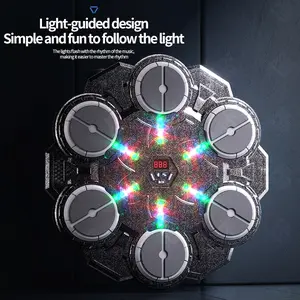 Smart Boxing Pad Trainer, 1 Set Durable Wall Mounted Boxing Bag with Built in Speakers, Fun Exercise Games with Gloves for Home Gym, Smart Boxing Machine