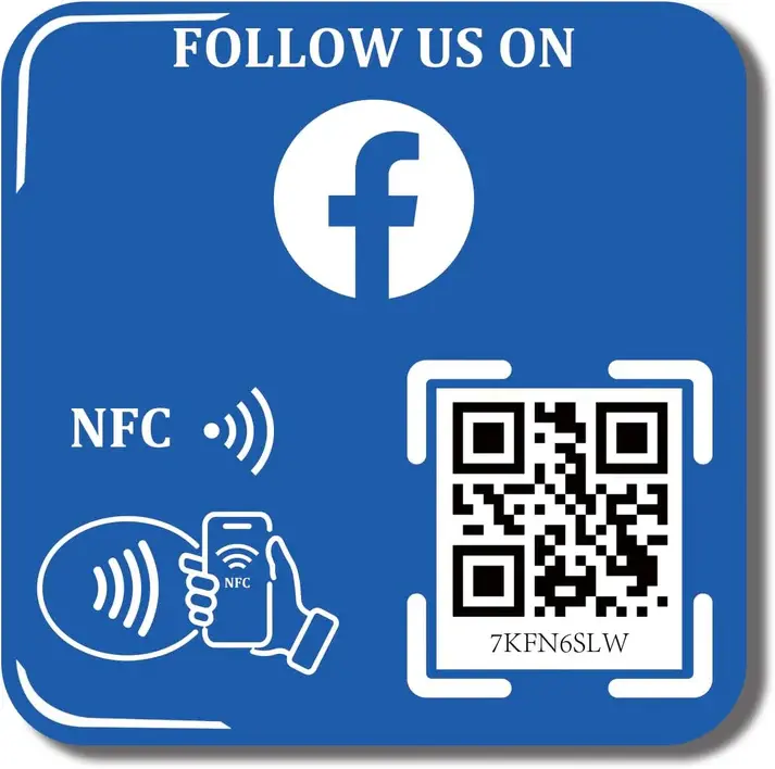 NFC Sticker Sign – Rewritable Link – No Monthly Fee – Waterproof Epoxy