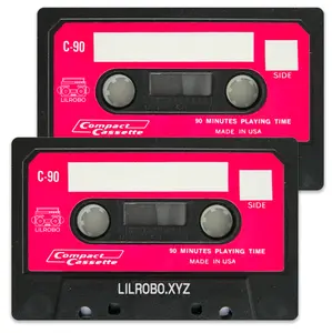 Hot Pink Label Black Tape Cassette NFC Card