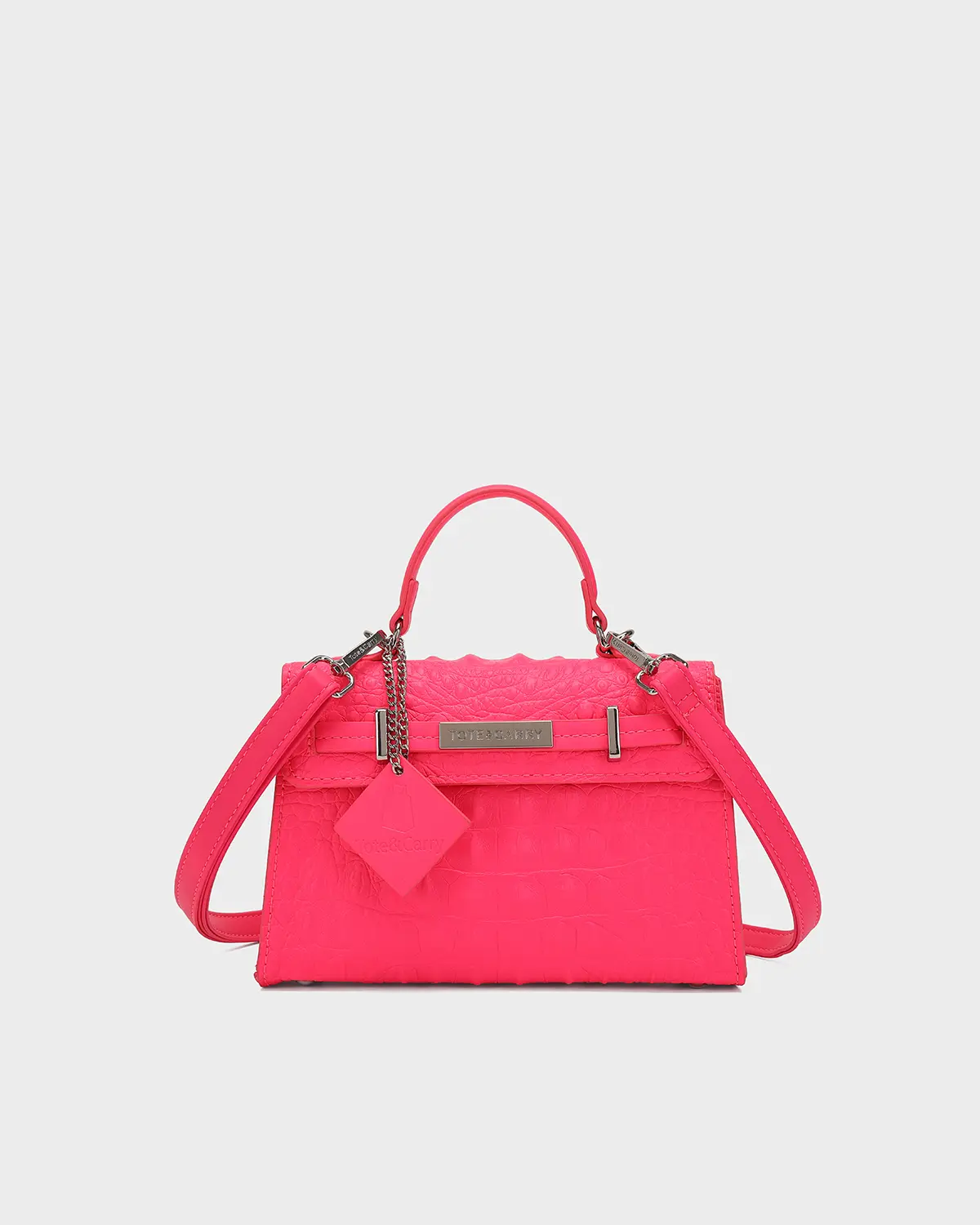 Reign Mini Tote Bag in Neon Pink