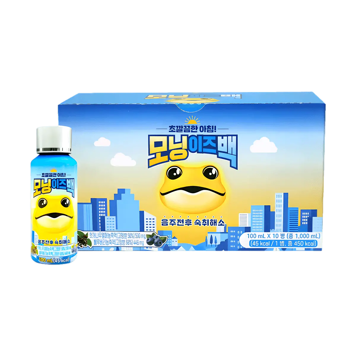 Morning Is Back Hangover Relief Drink - Korean Formula, 100ml x 10 Bottles, Pre & Post Alcohol, Fast Acting
