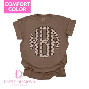 Flower Monogram Comfort Color T-shirt