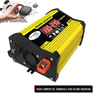 WheelX 600W Portable Power Inverter Modified Sine Wave Car Converter DC 12V to AC 110/220V with Dual USB Ports LED Display for Car Batteries & Outdoor Use  Solar