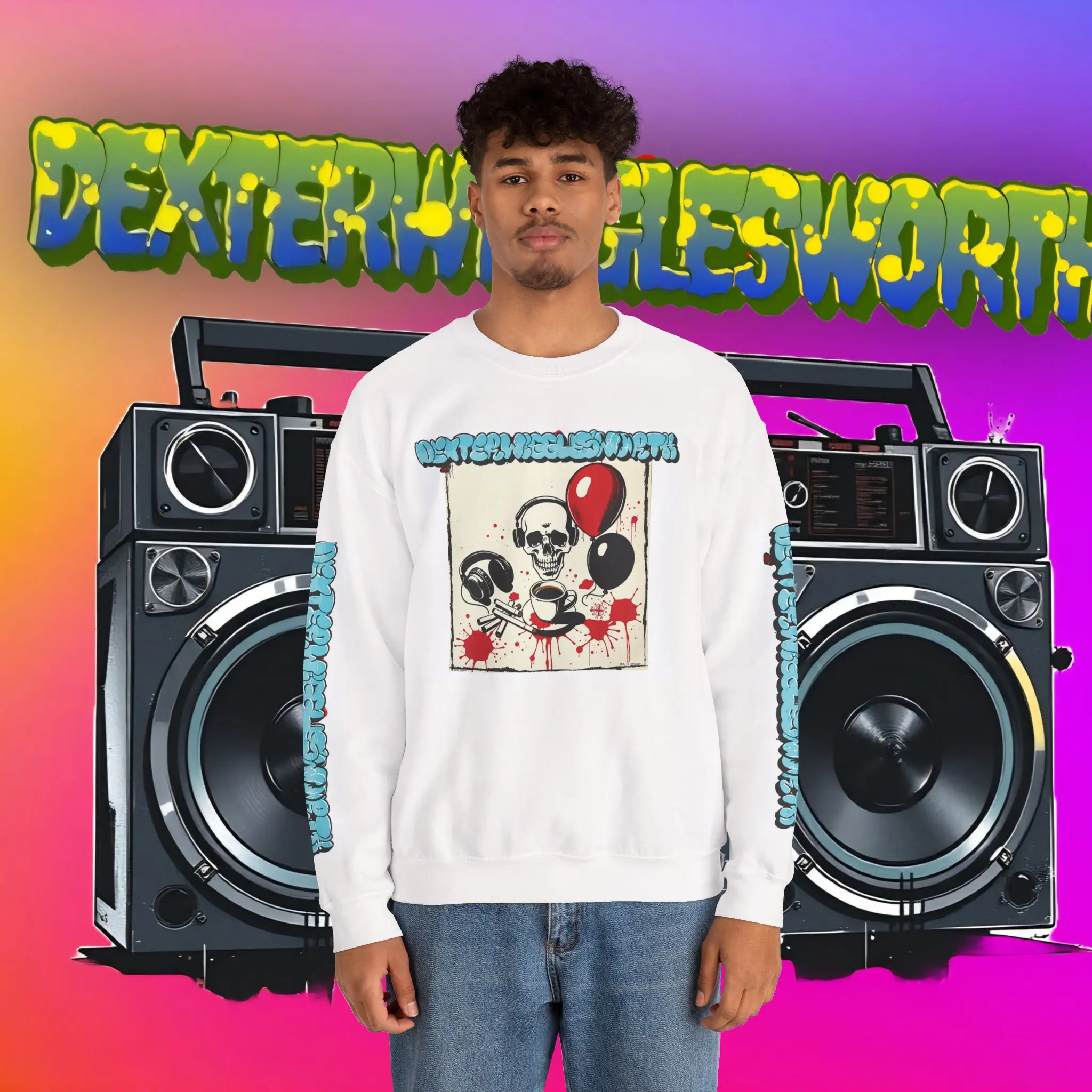 Artistic Dexter Sweatshirt, Dexter's artistic method, Unisex Sweatshirt, Crewneck Jumper, Graphic Print Pullover, Holiday Gift for Artists