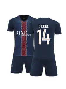 Kids' Breathable Sports Set, Unisex Casual Sports Style Tie-Dye, PSG Christmas Gift for Children, Short Sleeve & Shorts Kit, Size 10