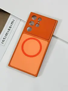 Corning  Glass Lens frame instantly transforms  large viewing window frosted finish magnetic phonecase compatible with Samsung S26 Ultra 25 24 23 hard metal casing