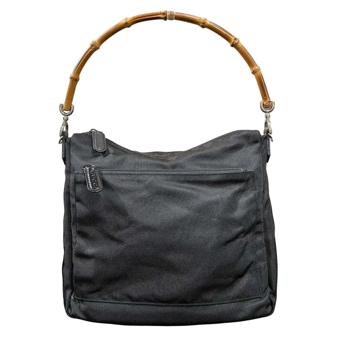 Pre-owned GUCCI Nylon Shoulder Bags Bamboo Handbag