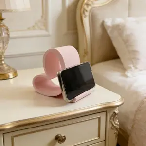 Heart-Shaped Mobile Phone Stand, 3D Printed Universal Holder, Desktop Organizer, Home Office Party Decor, Valentine's Day Christmas Gift