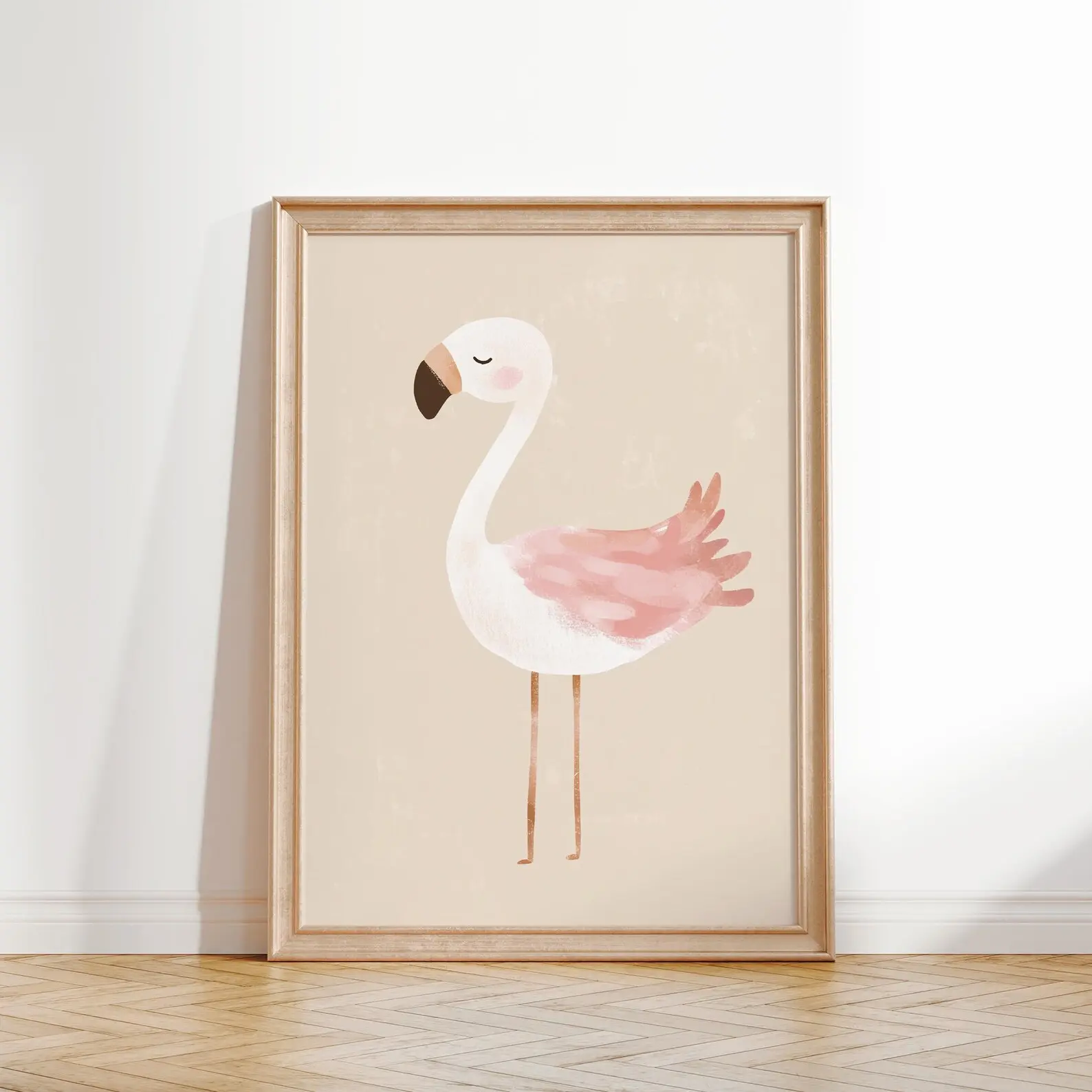 Flamingo Wall Art Nursery Print Kids Room Decor Tropical Animal Poster Baby Room Art Flamingo Pink Girls Room Decor