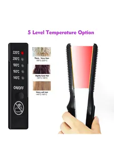 Professional Adjustable Hair Straightener, US Plug LCD Display Hair Straightening Flat Iron Hair Styling Tool for Salon & Barber Shop, Winter Gift