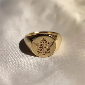 Wax Stamp Signet Ring, Elegant Personalized Sealing Ring.