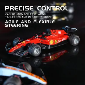 1/64 Mini Remote Control Alloy Car Model, Adjustable Speed Formula Racing Toy, RC Vehicle, Light-Up Features, Remote Diecast Cars