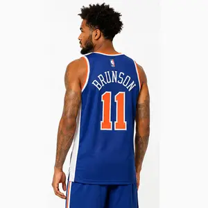 Brunson #11 Finals New York Basketball Fan Mesh Tank Top, Streetwear Sports Jersey