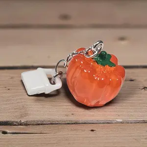 3D Pumpkin Phone Charm Dust Plug: Halloween Fall Charm