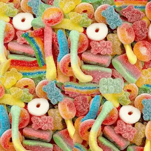 Sour Gummy Candy Mix | 2-Pound Pack | Chewy Gummies for Candy Buffets, Goodie Bags & Dessert Decorating | Belts, Peach Rings, Watermelon Wedges, Worms, Bears | Bulk Gummies