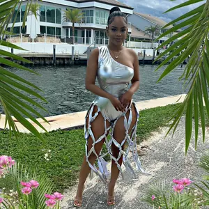 The Imperial Luxe Fringe Leotard (Silver)