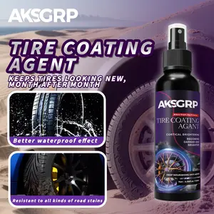 Aksgrp Tire Renewal Agent, One Swipe Shine, Long-Lasting Glossy Finish, Tire Coating Solution for New Look, Better Waterproof Effect, Resistant to All Kinds of Road Stains, Deep Nourishing Anti Aging, Cortical Brightening