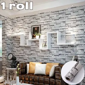 0.4mm Thick Light Brick Texture Self-Adhesive Wallpaper, Durable and Easy to Remove, Ideal for Living Room, Restaurant, Bar Decor