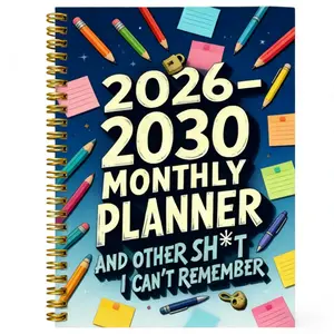 2026-2030 Monthly Planner/Calendar, Teacher Planner, 5-Year Monthly Planner, "Things I Can't Remember" Themed Notebook, Yearly Calendar Planning, Monthly Tabs, 5.5 x 8.3 inches, 71 Sheets/142 Pages Thic
