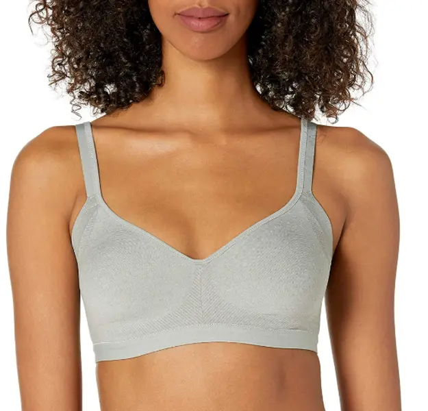 Warner's Women's Blissful Benefits Underarm-Smoothing with Seamless Stretch Comfort Bra Rm3911w - Everyday Womenswear Gray Heather (Large)
