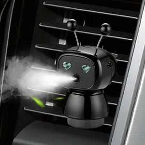 【3-Day Delivery】Fathersdaygift JOYTUTUS 2026 V3 Upgrade Robot Intelligent Aromatherapy Machine, Smart Cute Car Air Freshener, Fine Spray/Fillable/Four-Gear Adjustment/Vibration Sensing/On-Off Large Capacity Long-Lasting Fragrance Cologne Scent Black