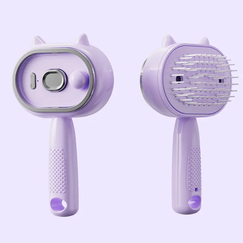 Multi-Function Hair Spray Comb - Refillable Water Container, Portable Detangling Brush with Fine Mist Nozzle, Compatible with Leave-In Conditioner or Essential Oil, For All Hair Types