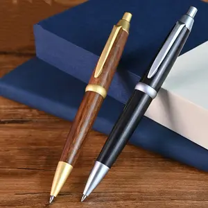 1 pc signature pen, ballpoint pen, 0.5 mm tip, calligraphy art, high-end solid wood pen holder, brass fittings, press-to-extend design, elegant and premium, study supplies, for workplace/colleagues/friends, holiday gifts—Valentine’s Day, back-to-school se