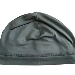 Satin-Lined Black Cap with Stretchy Fabric