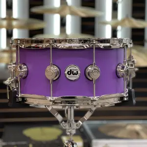 DW Collector's 14x6.5" Purple Core/Cherry Snare Drum | Ultraviolet Purple Hard Satin