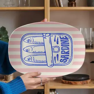 Sardine Lover Platter, Tinned Fish Tray, Coastal Kitchen Decor, Seafood Gift, Mediterranean Hostess Gift, Coastal Gift, Trendy Sardines