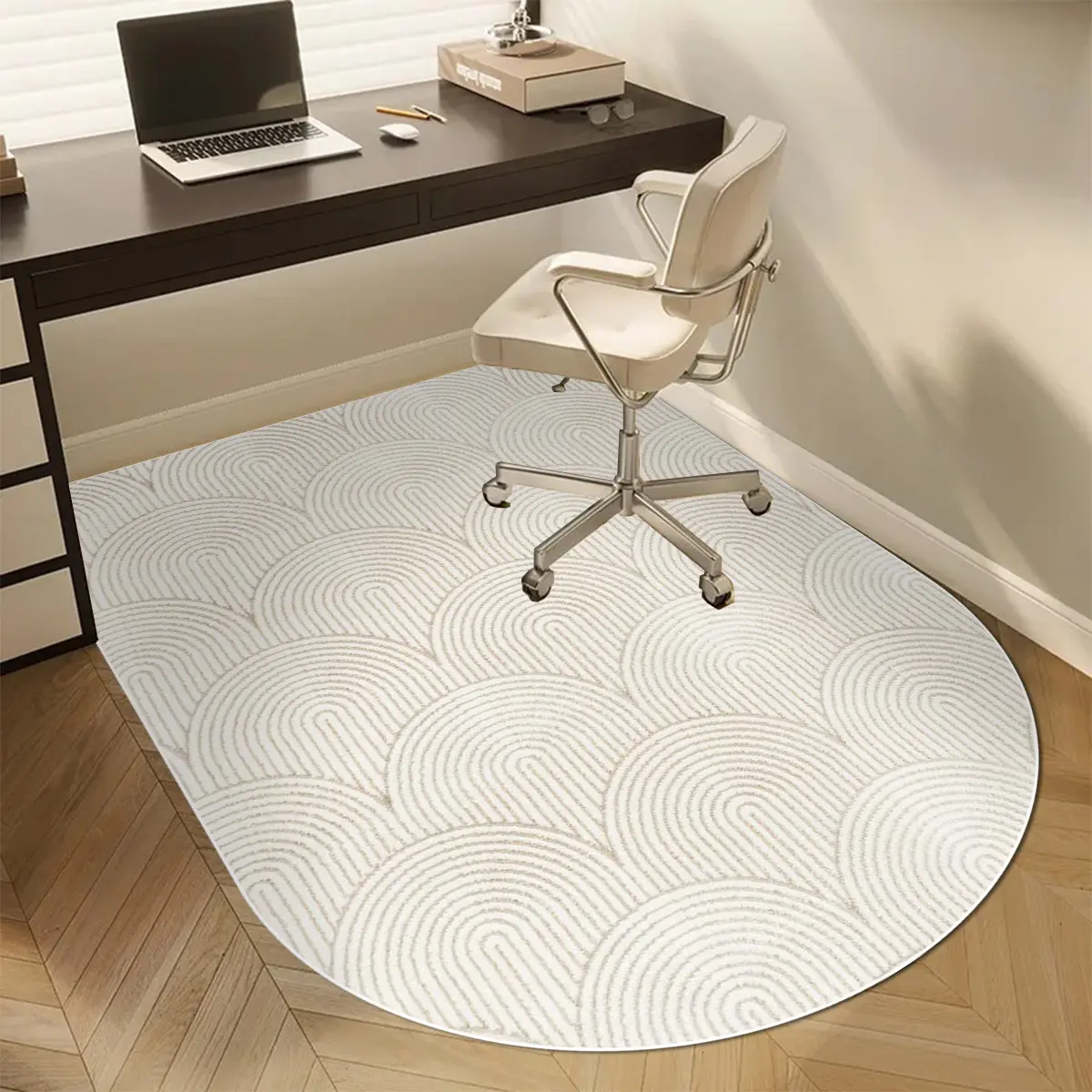 Office Chair Mat Hardwood Floor Protector, Gaming Rolling Floor Pad, Low Pile Carpet for Office Desk, Large Non-Slip Multi-Purpose Seat Cushion, Contemporary Rugs, Polyester Rug, Indoor Mat