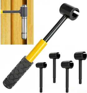 4 in 1 Door Hinge Adjustment Tool, Duty Hinge Gap Adjusting Wrench, Hinge Doctor Bender Tool with Anti-Slip Handle for Door Cabinet Alignment, Home Repair