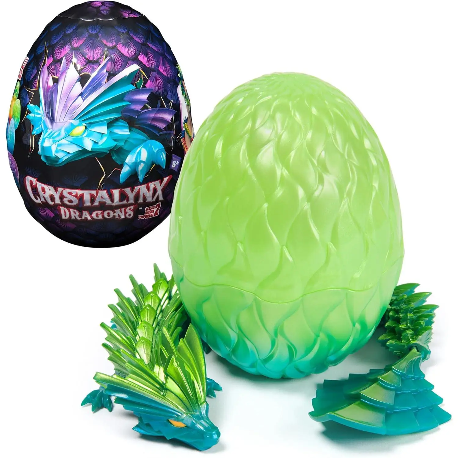 Dragons, 12.5-inch Collectible Articulated Dragon Toy Figure & Blind Box Display Egg, Fidget Home Office & Desk Decor (Styles May Vary)