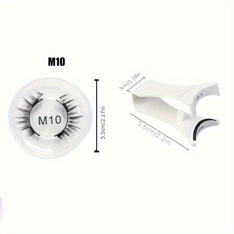 Reusable Magnetic Eyelashes - Waterproof, Natural & Voluminous, Glue-Free 3D False Lash Set with White Clips for Easy Application and Long-Lasting Hold, Waterproof Lash Kit