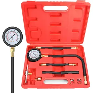 Fuel Pressure Test Kit - Fuel Pressure Gauge - 0-100PSI Fuel Injection Pump Pressure Tester Gauge Kit for Car, Motorcycle, Truck, RV, SUV, ATV