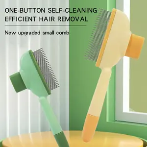 TailWaggers Depot The pet comb is suitable for dogs and cats, with long and short stainless steel metal teeth, which are self-cleaning and can remove hair and tangles.
