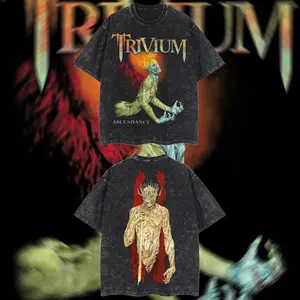 AUDIO WAVE RECORD - Trivium Ascendancy Heavy Metal Graphic T‑Shirt, Rock Music Graphic Hoodie, Rock band tee, Mexico style menswear
