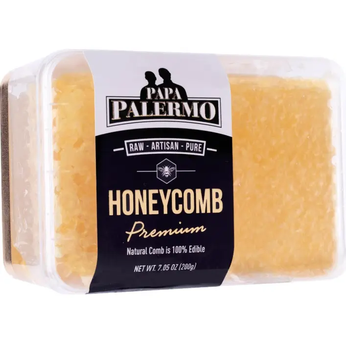 Papa Palermo Honeycomb 100% Edible, All-Natural, Gourmet Raw Honeycomb, No Additives, No Preservatives - 7.05 oz