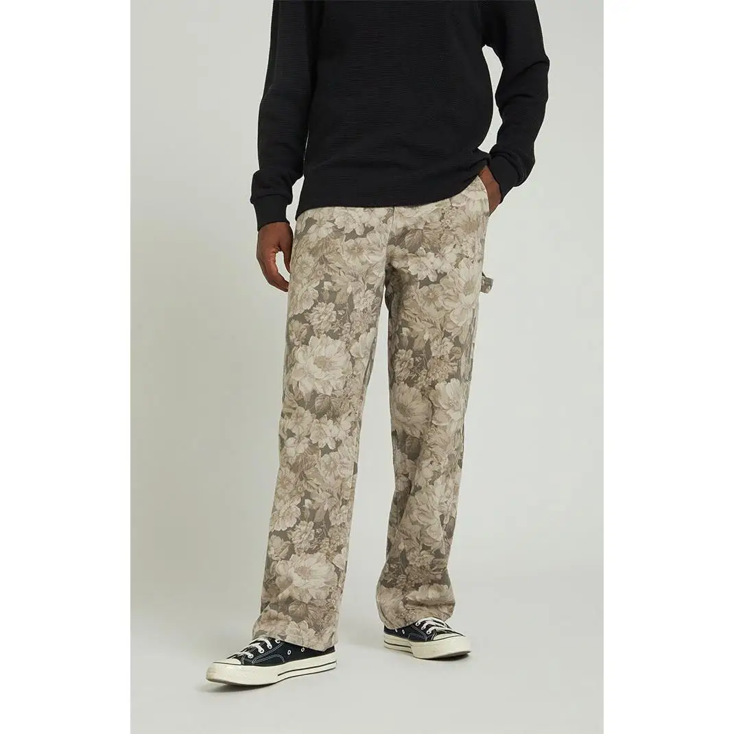Pacsun Men's Dylan Baggy Jeans Carpenter Brown Floral