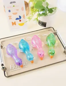 1pc Glitter Crystal Duck Soft Slow Rebound Sticky Stress Relief Toy, Cute and Suitable for All Ages, Ideal for Holiday, Birthday, Easter, Halloween, Christmas Gifts