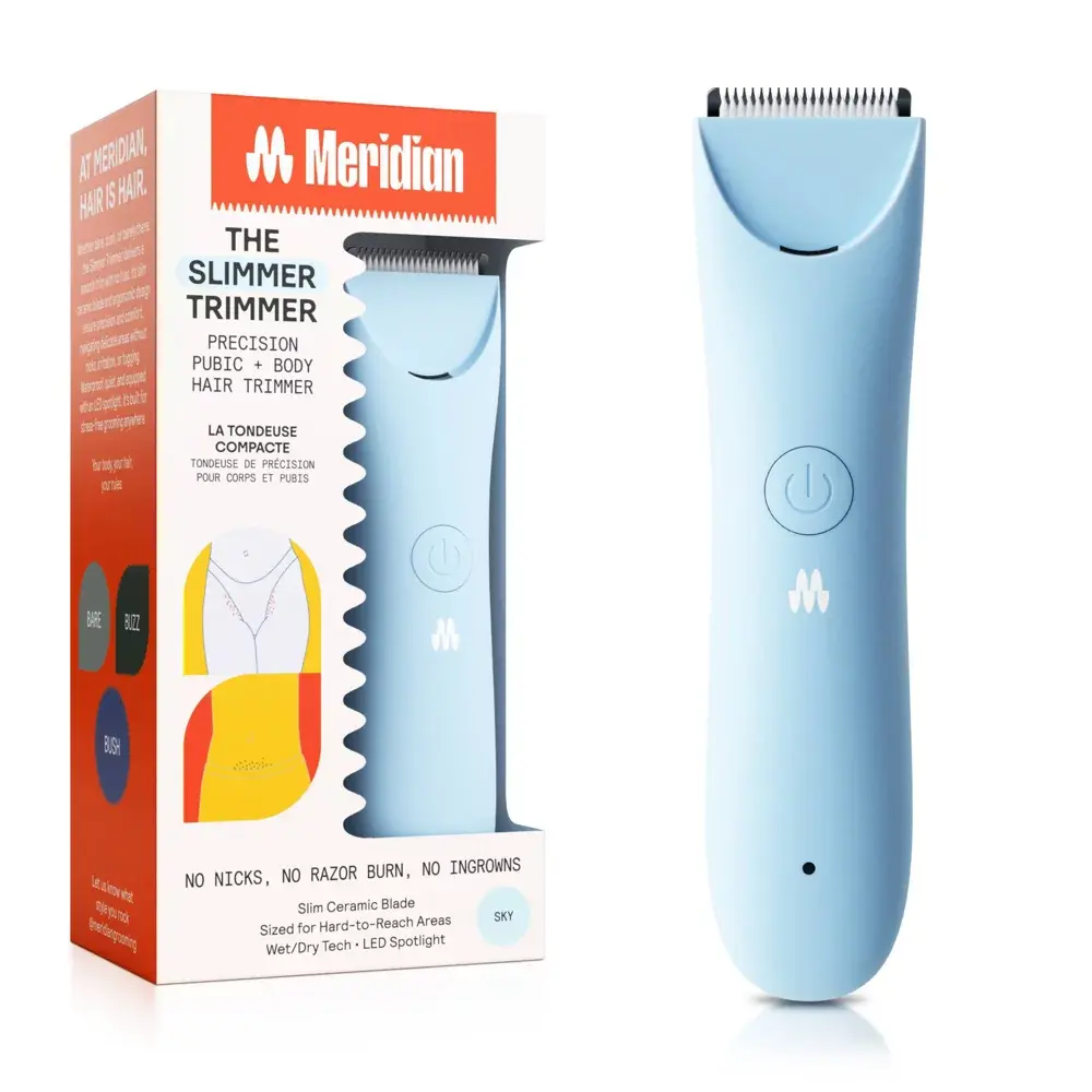 Meridian Slimmer Trimmer Precision Pubic & Body Hair Trimmer for Women and Men - Sky Blue
