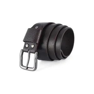 Leather Belt For Men - Tough and Timeless Natural Milled Thick Milled Brown Leather Belt -Personalized Gift For Him - Anniversary Gift