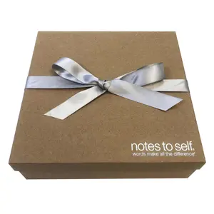 kraft gift box with ribbon (socks sold separately) - holds 4-7 pairs