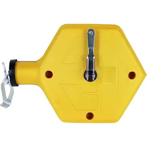 Contractor Chalk Reel, Durable and Reliable Chalk Line for Precision Marking, Ideal for Construction & Carpentry Projects (0.06 in. x 100 ft, Yellow)