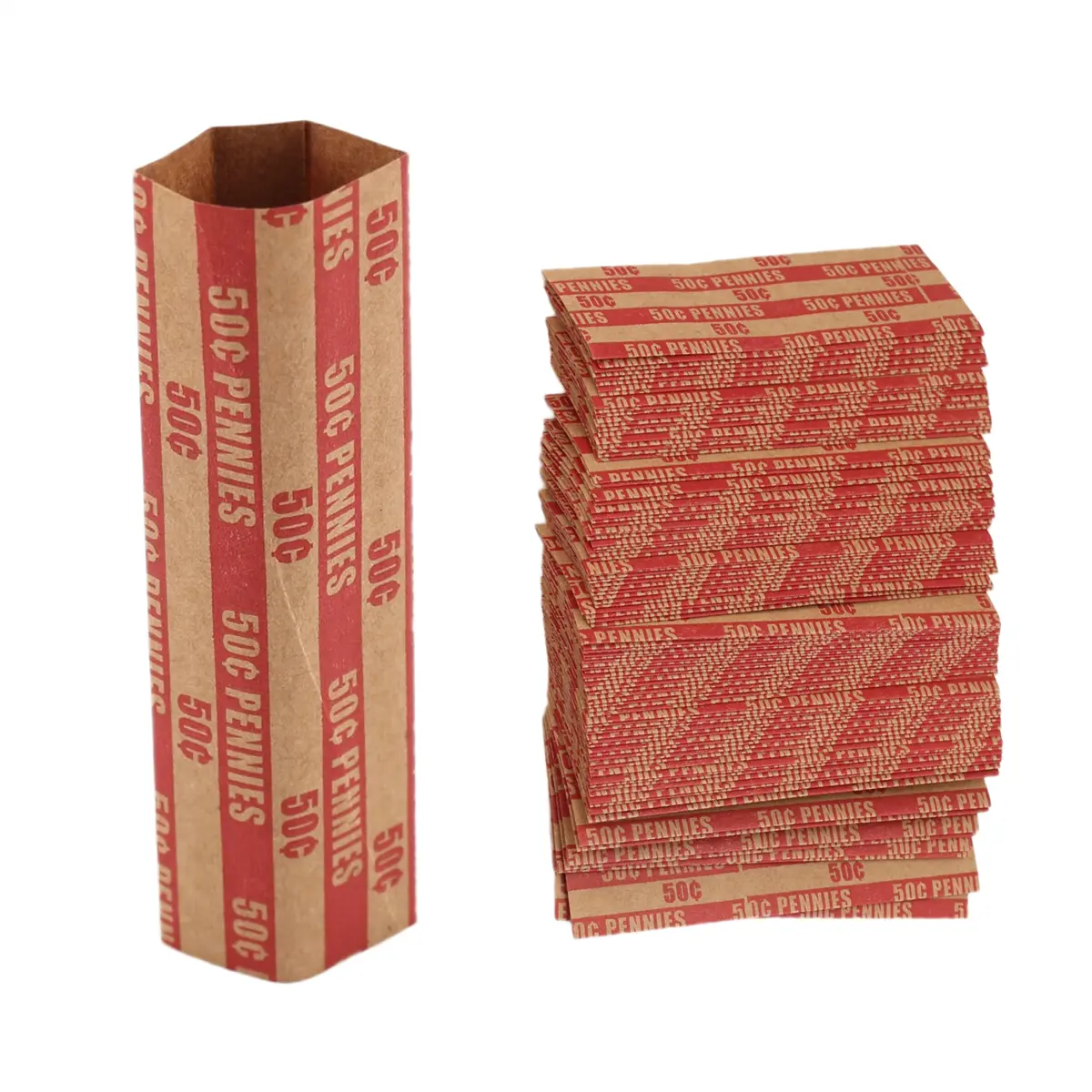 Penny Coin Wrappers Penny Sleeves Flat Penny Rolls Wrappers 100PCS