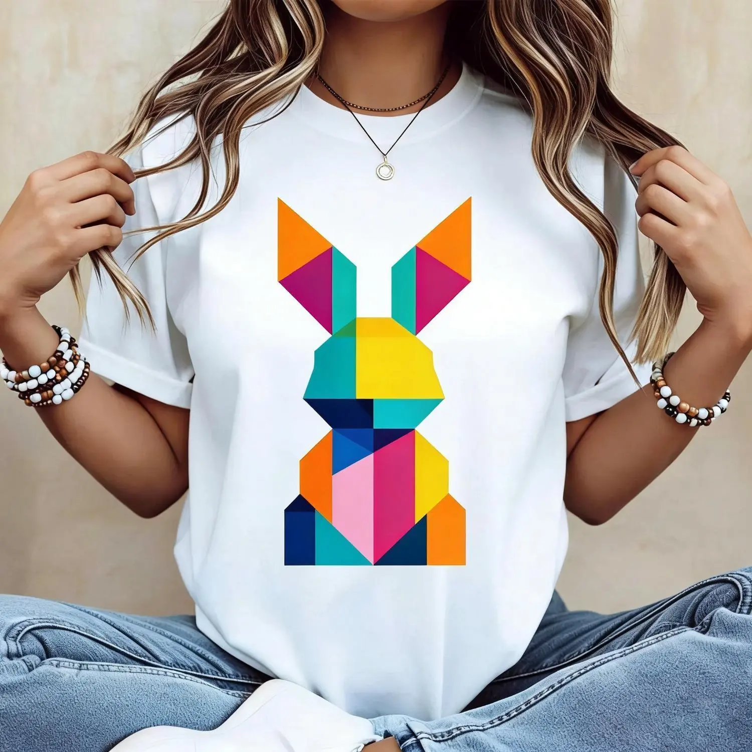Cute Bunny Wearing Bubblegum and Heart Glasses T Shirt Perfect Easter Gift for Women